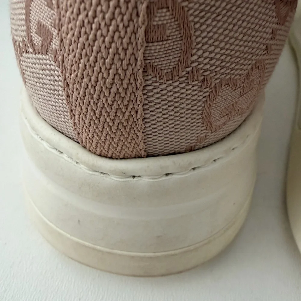 GUCCI | Pink‎ GG Canvas High Top Platform Sneakers Tennis 1977 EU 38